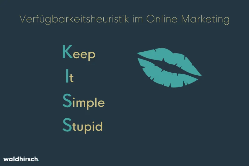 Grafik mit Schriftzug Kiss: Keep It Simple Stupid
