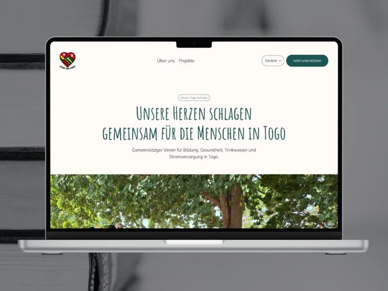 Webseite der Allianz Togo-Schweiz