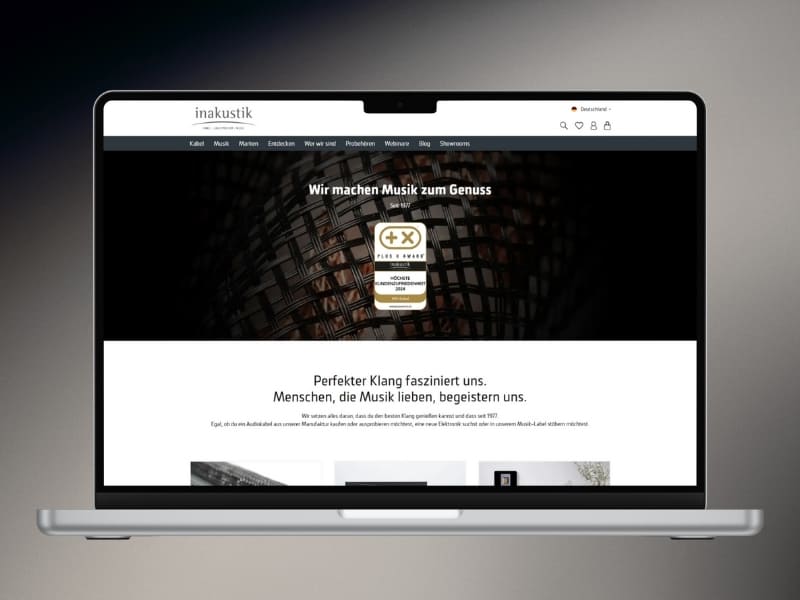 Webdesign für inakustik Gmbh