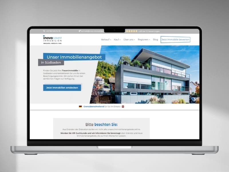 Website von Inovo
