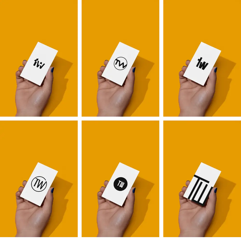 Mehrere Logovarianten für Logoentwicklung