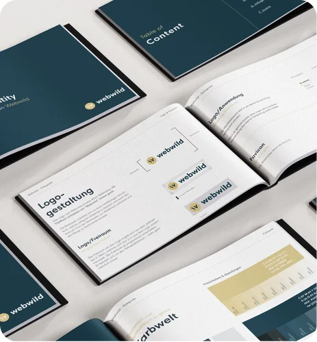 Mockup des Styleguides von Webwild